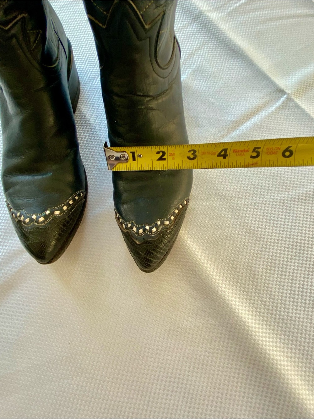 Tony Lama Women's Black Western Rodeo Cowboy Wedding MidCalf Boots - Picture 5 of 16